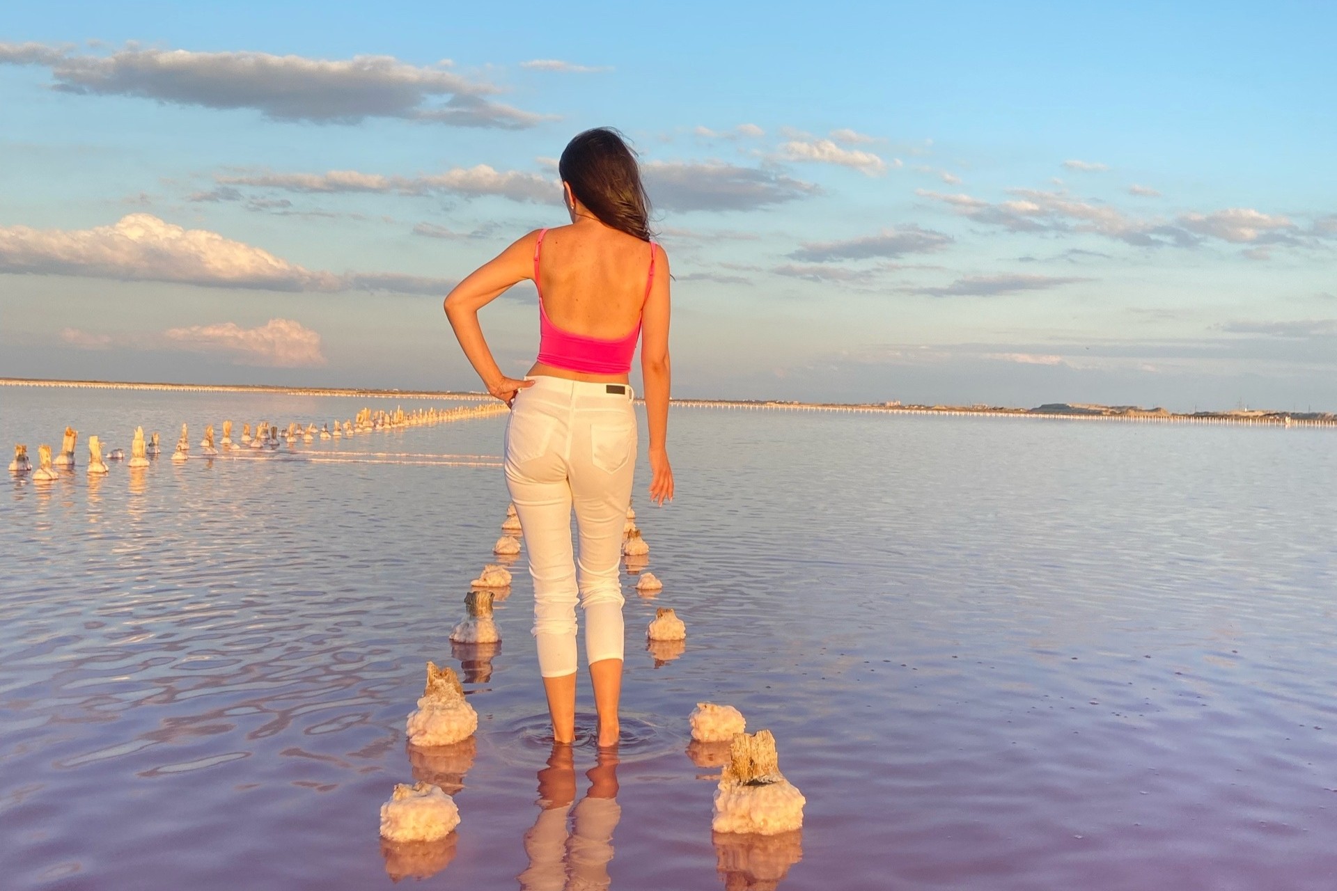 что посмотреть на западе крыма – розовое озеро